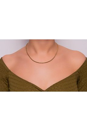 گردنبند استیل ( فولاد ) طلائی زنانه استیل (فولاد) BİG SHİNE JEWELLERY - کد 896348162
