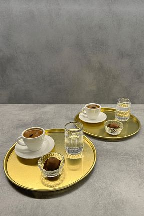 سینی طلائی فلزی Sarkap - کد 891361357
