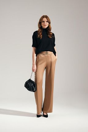 شلوار قهوه ای زنانه ساتن EXPLOSION - کد 896350985