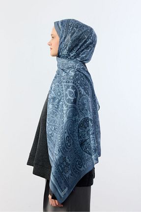 شال آبی زنانه پنبه ای LYDIA SCARF - کد 896357495