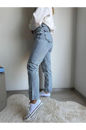 شلوار جین آبی زنانه پاچه ساده ByCukurovaFrango - کد 896355361