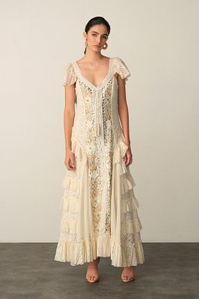 لباس نباتی زنانه تریکو LEVLA PARIS - کد 802391926