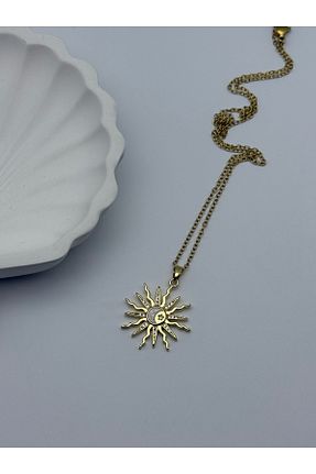 گردنبند استیل ( فولاد ) طلائی استیل ضد زنگ ilvesa shop - کد 896395355