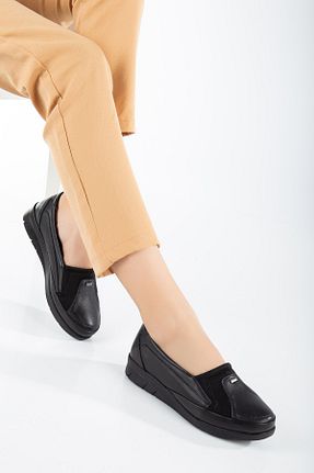 کفش کژوال مشکی زنانه چرم خالص The Dortex Shoes - کد 202507738