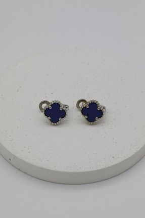 گوشواره نقره بنفش زنانه 925 عیار Inure Jewelry - کد 896419114