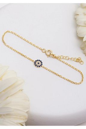 دستبند نقره طلائی زنانه 925 عیار LİNOVE JEWELLERY - کد 769344088