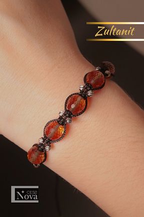 دستبند جواهر صورتی زنانه سنگ طبیعی CessNova - کد 896428081