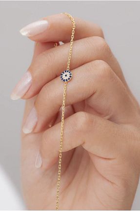 دستبند نقره طلائی زنانه 925 عیار LİNOVE JEWELLERY - کد 769344088