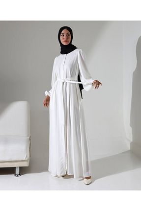 کلاه و ابایا سفید زنانه پنبه پلی استر Berel Moda - کد 896899307