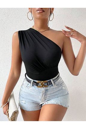 بلوز مشکی زنانه ساده Lucky Line - کد 896471347