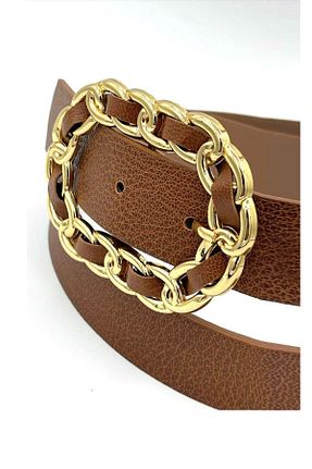 کمربند قهوه ای زنانه چرم مصنوعی MODAM HİFA - کد 896471032