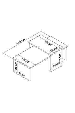 میز جلو مبلی سفید Suntalam Cool Home - کد 846985604
