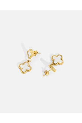 گوشواره استیل (فولاد) طلائی زنانه استیل (فولاد) LONDONACS - کد 896486241