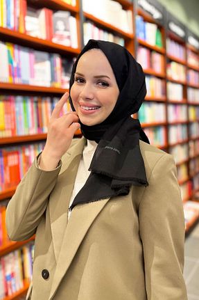 شال مشکی زنانه پنبه ای Pierre Cardin - کد 896486026