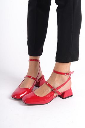 کفش پاشنه بلند کلاسیک قرمز زنانه چرم مصنوعی Bak Store - کد 805753784