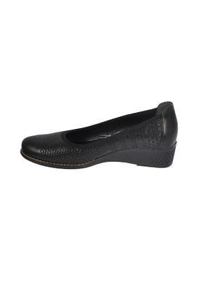 کفش کلاسیک مشکی زنانه چرم خالص AYAKMOD - کد 896540269