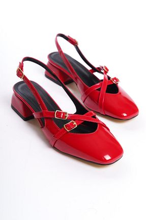 کفش پاشنه بلند کلاسیک قرمز زنانه چرم مصنوعی Bak Store - کد 799484310