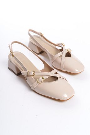 کفش پاشنه بلند کلاسیک بژ زنانه چرم مصنوعی Bak Store - کد 799490771