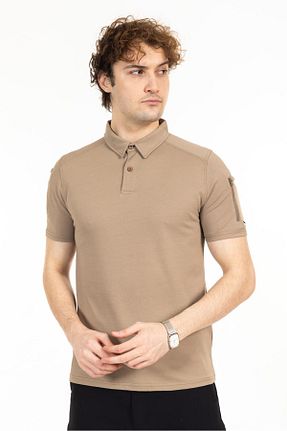تیشرت بژ مردانه رگولار Butik - کد 896550874