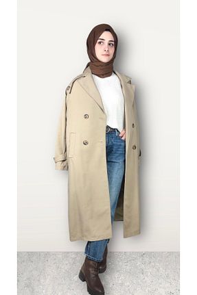 ترنچکت حجاب قهوه ای پنبه پلی استر MODA - کد 896569014
