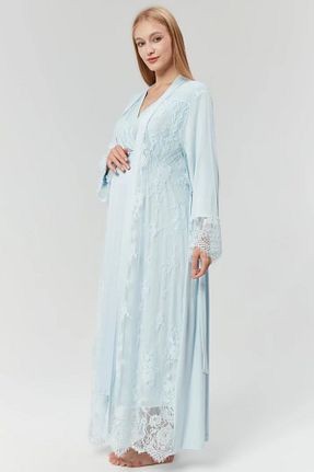 لباس شب بارداری آبی زنانه ساده Pelin - کد 896559008