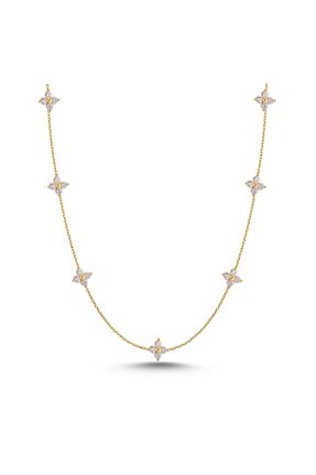 گردنبند نقره طلائی زنانه 925 عیار Silveranka - کد 890504244