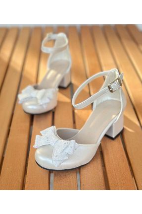 کفش پاشنه بلند کلاسیک طوسی بچه گانه چرم مصنوعی Surpie Shoes - کد 897722076