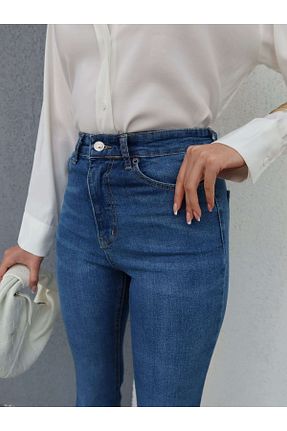 شلوار جین آبی زنانه پاچه اسپانیولی ESRAHELVACI - کد 809016657