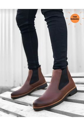 بوت / نیم بوت قهوه ای مردانه جیر FAYMAZ - کد 758992511