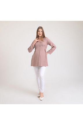 بلوز بارداری صورتی زنانه ویسکون Desen Hamile Giyim - کد 897635450