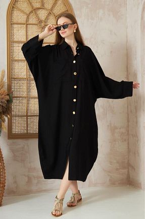 تونیک حجاب مشکی زنانه پنبه ای Pasaklı Giyim - کد 754408383
