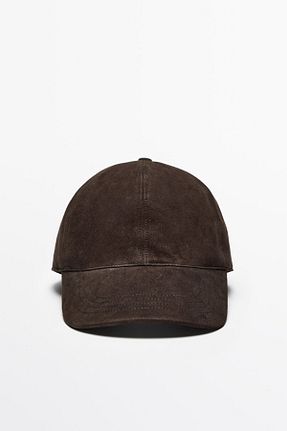 کلاه پشمی قهوه ای مردانه پنبه - الاستین Massimo Dutti - کد 896583054