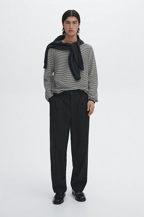 سوئیتر سرمه ای مردانه پنبه ای Massimo Dutti - کد 897634022