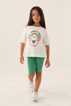 ست بالاتنه و پائین تنه نباتی بچه گانه تریکو U.S. Polo Assn. - کد 820217345