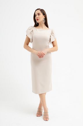 لباس بژ زنانه بافتنی Lafaba - کد 896580445
