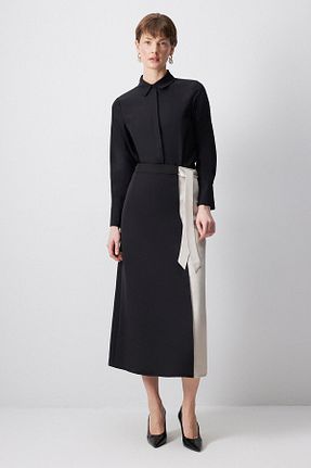 دامن حجاب مشکی زنانه نیمه فیت Touche Prive - کد 896632409