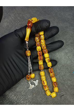 تسبیح زرد کهربا Mos Tespih - کد 896617957