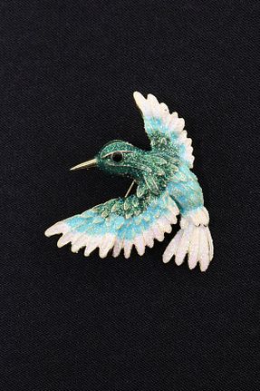 سنجاق سینه آبی زنانه فلزی KEEBA - کد 896599916