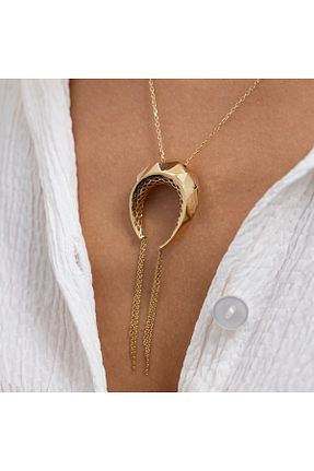 گردنبند طلا رنگی زنانه 14 عیار NİSERAJEWELLERY - کد 897646795
