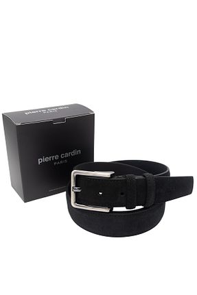 کمربند مشکی مردانه چرم خالص Pierre Cardin - کد 896613040