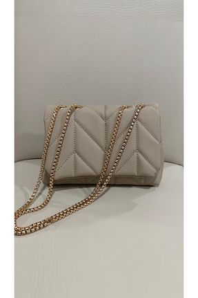 کیف دوشی بژ زنانه چرم مصنوعی RumyaCollection - کد 896621617