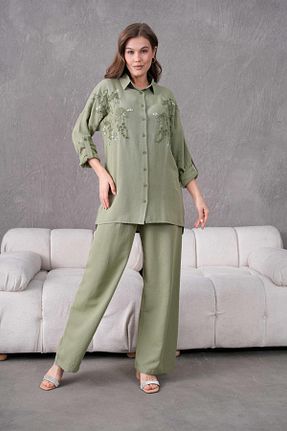 پیراهن خاکی زنانه اورسایز BURRASCA - کد 896267452