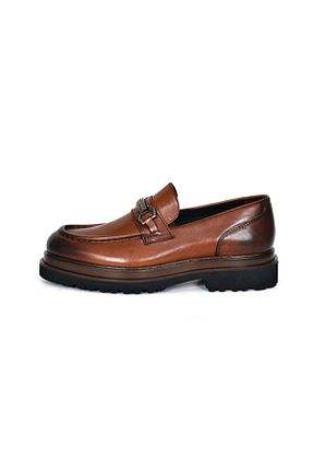 کفش لوفر قهوه ای مردانه چرم خالص Tuna - کد 896793089