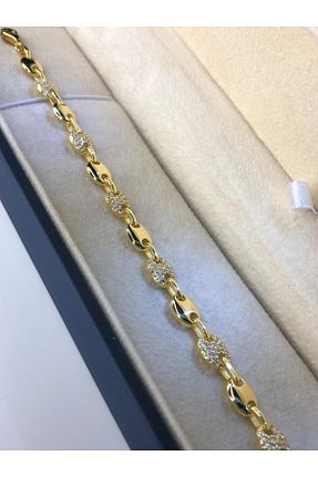 دستبند نقره زرد زنانه 925 عیار vogutima - کد 787356136