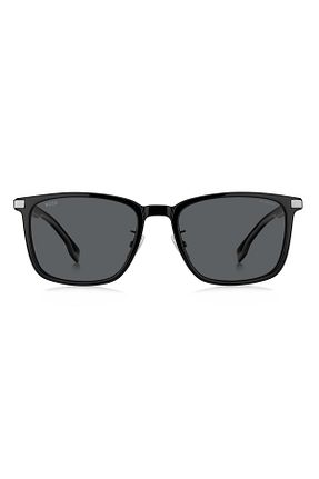عینک آفتابی مشکی مردانه 57 Hugo Boss - کد 896707489