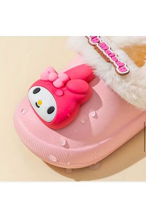 دمپائی خانگی صورتی بچه گانه پاشنه تخت 3b kids - کد 898523336