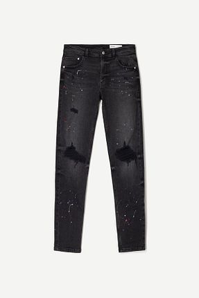 شلوار جین مشکی مردانه رگولار Bershka - کد 896744703