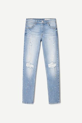 شلوار جین آبی مردانه رگولار Bershka - کد 896743843