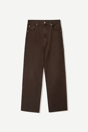 شلوار جین قهوه ای مردانه رگولار Bershka - کد 896744565