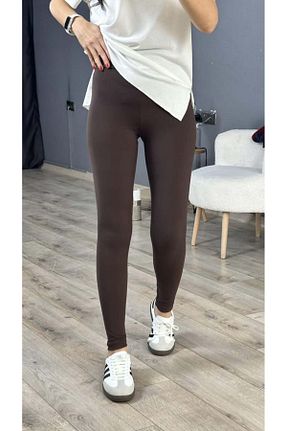 ساق شلواری حجاب قهوه ای زنانه بافتنی Qenz - کد 897831599